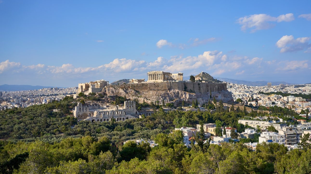 The acropolis of athens on june 1, 2021