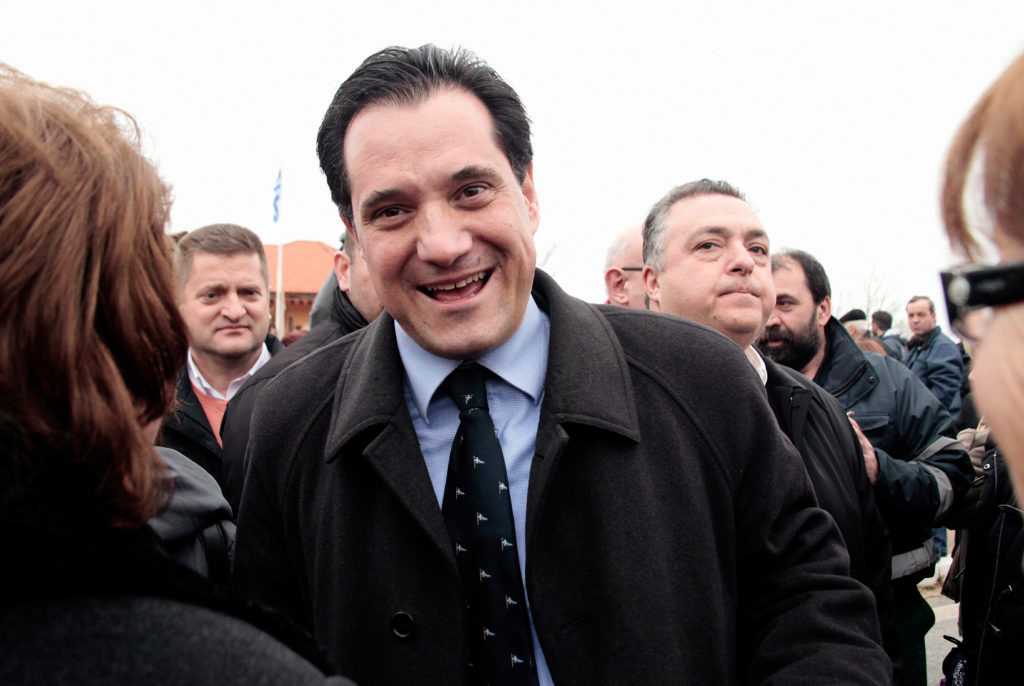 Vice president,of,new,democracy,party,,adonis,georgiadis,attends,in,partys