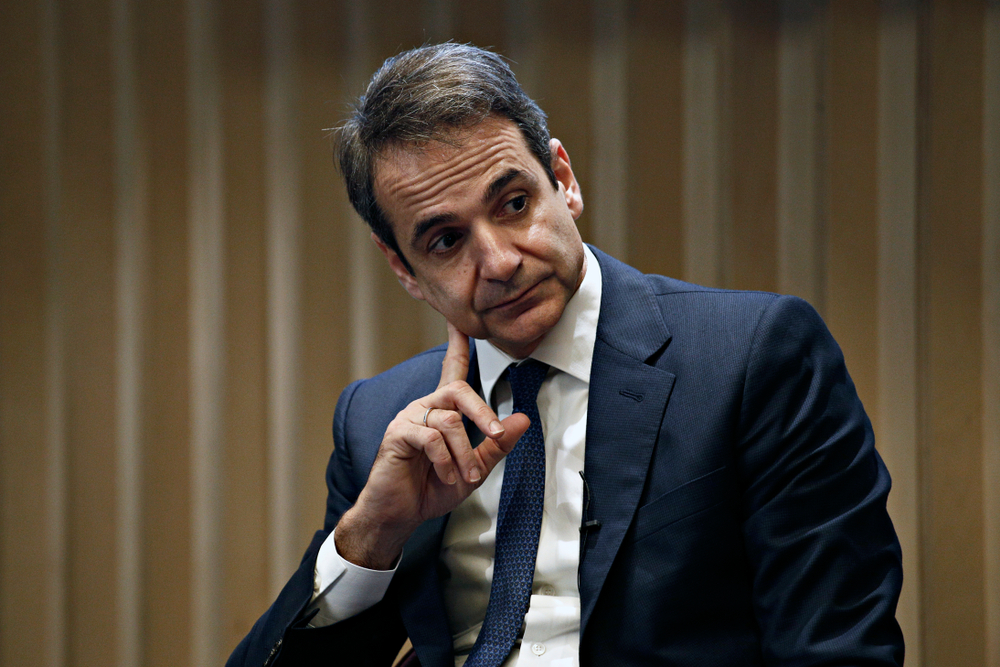 Greek,leader,of,new,democracy,party,kyriakos,mitsotakis,takes,part