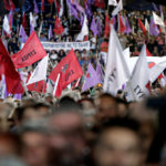 Leftist,syriza,party,supporters,wait,for,a,speech,of,leader