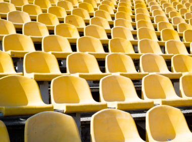 Yellow,tribunes ,seats,of,tribune,on,sport,stadium ,empty,outdoor