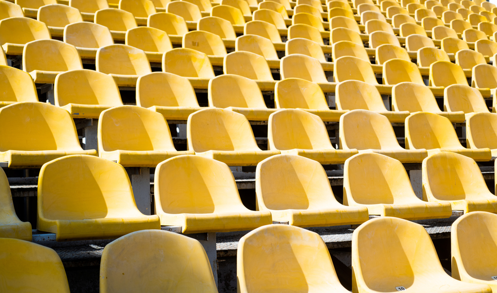 Yellow,tribunes ,seats,of,tribune,on,sport,stadium ,empty,outdoor