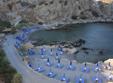 Grand,blue,beach,in,stegna,on,rhodes,island,in,greece