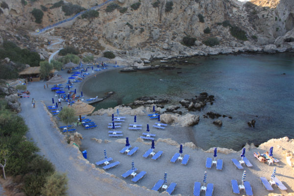 Grand,blue,beach,in,stegna,on,rhodes,island,in,greece
