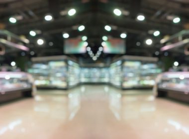 Supermarket,grocery,store,interior,aisle,abstract,blurred,background