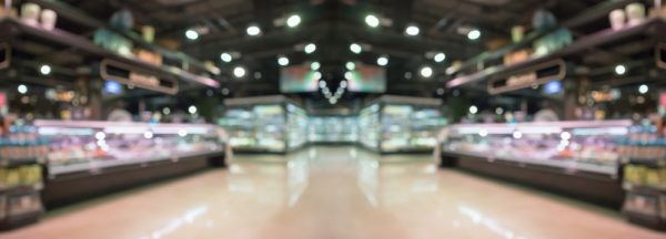 Supermarket,grocery,store,interior,aisle,abstract,blurred,background