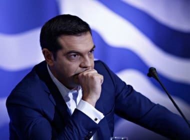 Greek,prime,minister,alexis,tsipras,gives,press,conference,of,81st