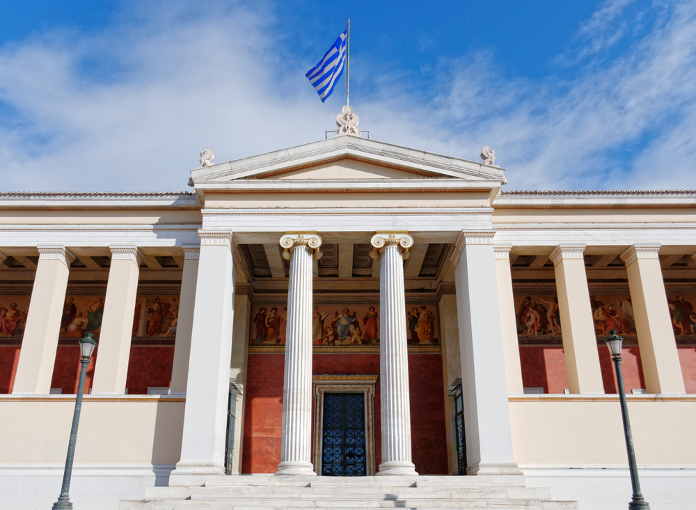 Athens,greece,,the,national,university,neoclassical,facade