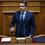 President,of,new,democracy,,kyriakos,mitsotakis,attends,in,a,discussion