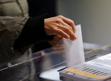 Voters,cast,their,ballots,at,a,polling,station,during,the