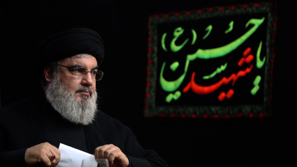 Beirut,city lebanon,5 8 2023:,hezbollah,leader,sayyed,hassan,nasrallah,and,the