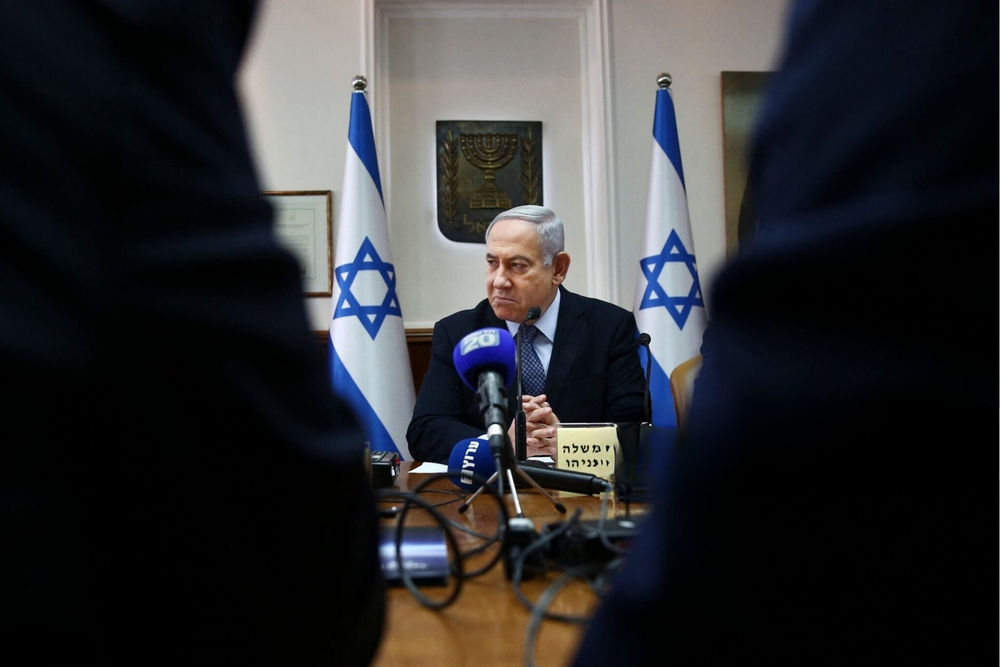 Israeli,prime,minister,benjamin,netanyahu,chairs,the,weekly,cabinet,meeting