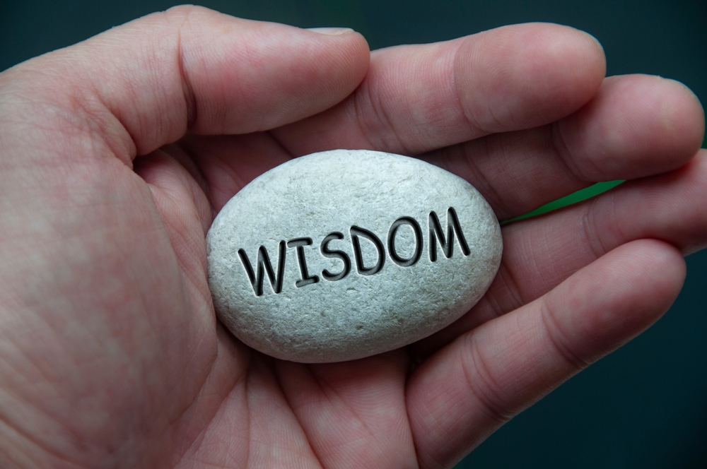 Wisdom,text,engraved,on,zen,stones,with,hand,background ,wisdom