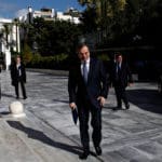 Greek,prime,minister,antonis,samaras,arrives,to,attend,in,parliamentary