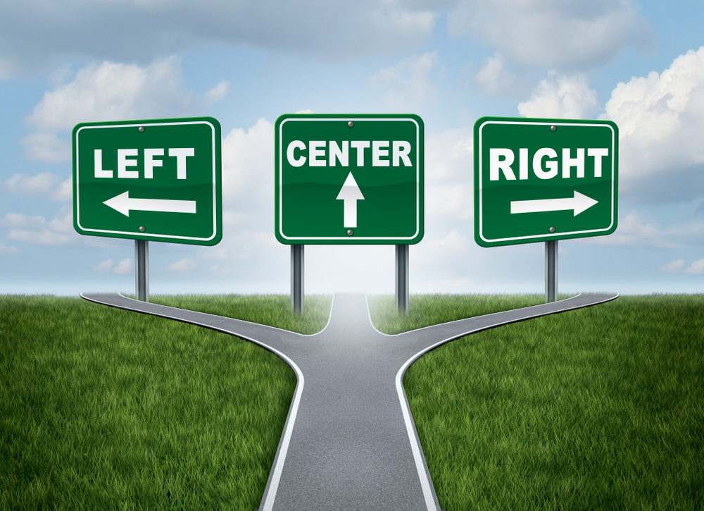 Politics,concept,and,political,views,symbol,with,the,rigfht,left