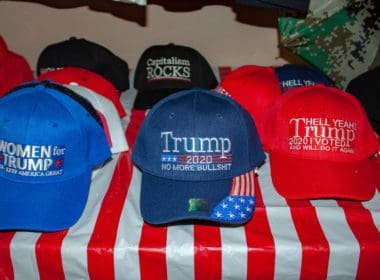 Hats,in,a,wickenburg,,arizona,,usa,store,supporting,us,president