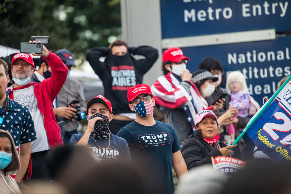 Bethesda,,maryland,/,usa, ,october,5,,2020:,trump,supporters