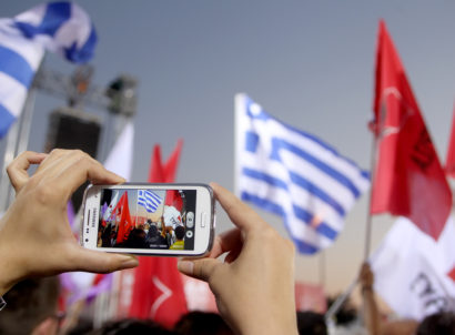 Thessaloniki,,greece, ,may,21,,2014:,phone,recording,alexis,tsipras