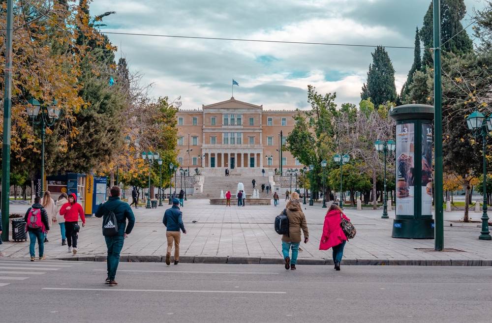 Athens,,greece, ,february,13,2022:,view,of,syntagma,square,