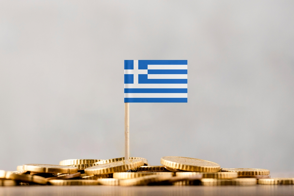 The,flag,of,greece,with,coins