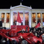 Athens,,greece,jan ,25,,2015 ,supporters,of,alexis,tsipras,leader