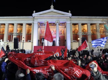 Athens,,greece,jan ,25,,2015 ,supporters,of,alexis,tsipras,leader
