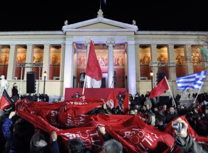 Athens,,greece,jan ,25,,2015 ,supporters,of,alexis,tsipras,leader