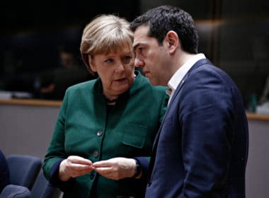 Chancellor,of,germany,angela,merkel,talks,with,greek,prime,minister,alexis