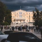 Greek,parliament,in,old,royal,palace,building,facade,exterior,,hellenic