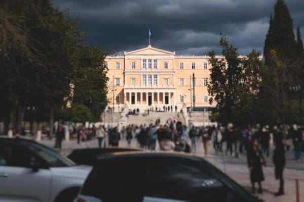 Greek,parliament,in,old,royal,palace,building,facade,exterior,,hellenic