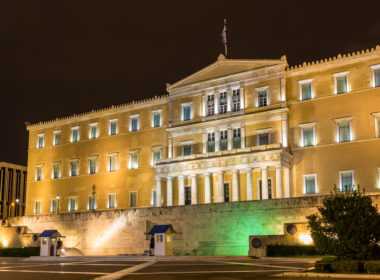 Hellenic,parliament,at,night, ,athens,,greece