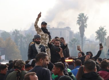 The,fall,of,the,syrian,regime,,syrians,celebrate,bashar,al assad's