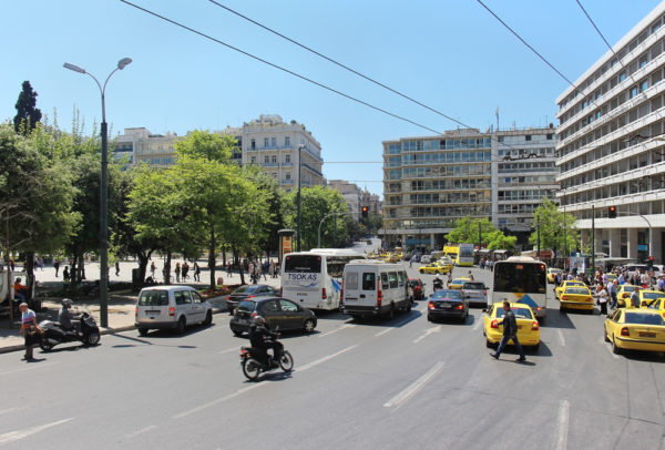 Athens,,greece, ,may,04;,busy,street,traffic,on,syntagma