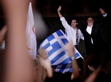 Greek,prime,minister,alexis,tsipras,addresess,an,anti austerity,rally,at