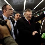 Evangelos,venizelos,leader,of,the,greek,socialist,party,,pasok,,arrives