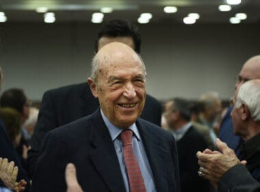 Thessaloniki,,greece, ,march,18,,2019 ,costas,simitis,during,a