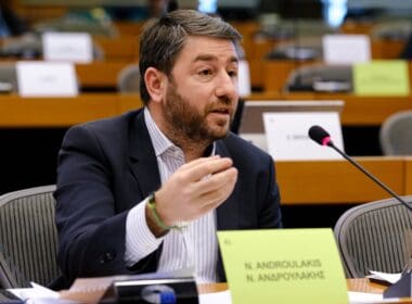 Nikos,androulakis,,president,of,the,panhellenic,socialist,movement,during,a