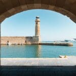 Venetian,lighthouse,in,rethymno,,crete,,greece ,old,lighthouse,with,the