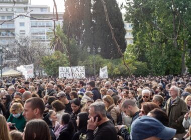 Athens,,greece 01 26 2025:,large,rally,advocating,for,justice,in,the,case
