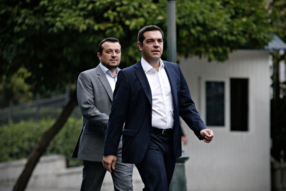 Greek,prime,minister,alexis,tsipras,leaves,his,office,at,maximos