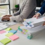 Company,employees,are,doing,stressful,gestures,due,to,heavy,workload,