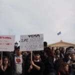 Athens,,greece, ,january,26,,2025:,crowd,of,demonstrators,in