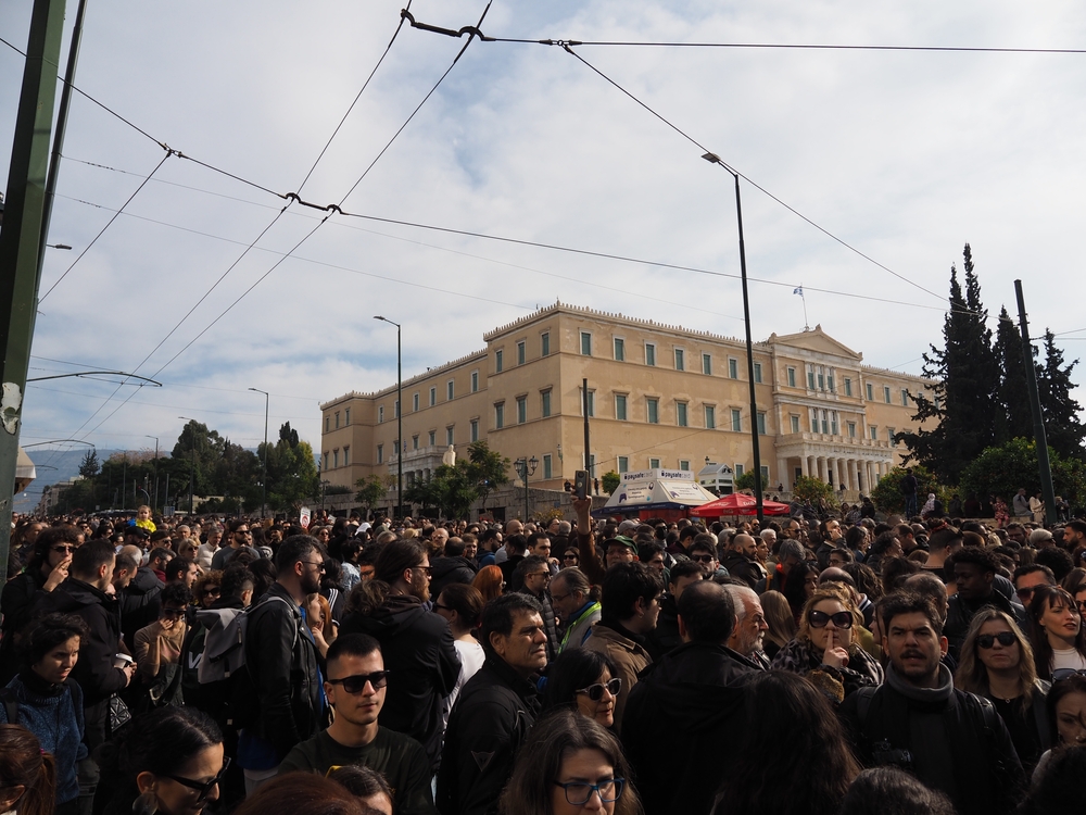 Athens,,greece, ,january,26,,2025:,massive,crowd,protests,about