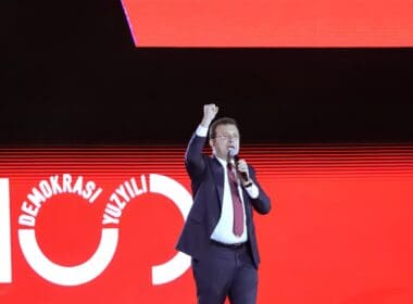 06 10 2023,istanbul turkiye:,istanbul,mayor,ekrem,imamoglu,talking,during