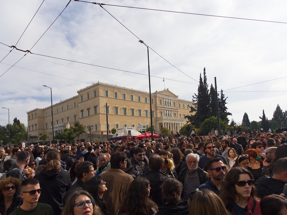 Athens,,greece, ,january,26,,2025:,large,demonstration,about,tempi