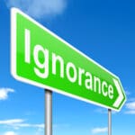 Illustration,depicting,a,sign,with,an,ignorance,concept