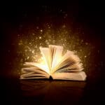 Image,of,opened,magic,book,with,magic,lights