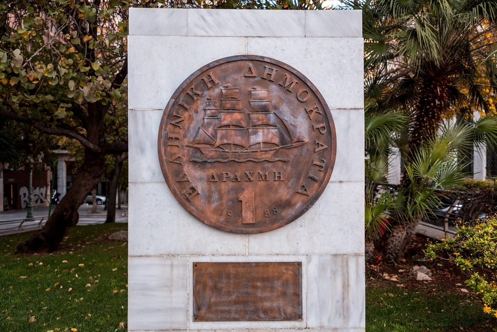 Athens,,greece, ,25,nov,2021:,one,greek,drachma,coin