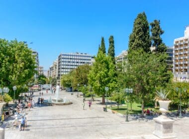 Athens, ,greece,august,16,,2021:,the,syntagma,square,with
