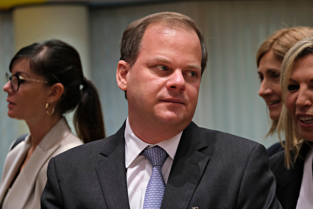 Brussels,,belgium ,20th,september,2019 ,greek,minister,of,infrastructure,and